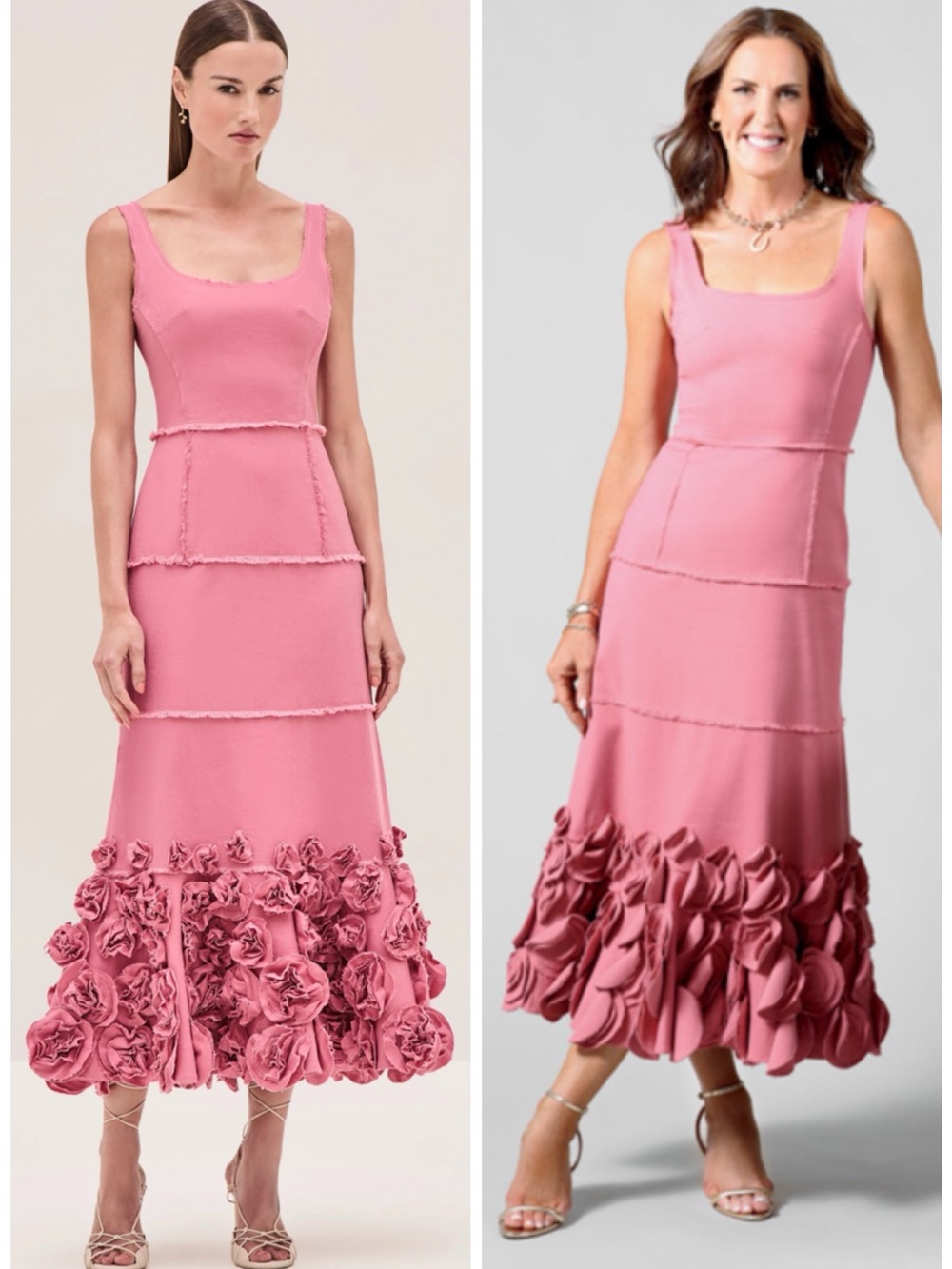 ALEXIS Demina Midi Pink Rose Dress SZ M